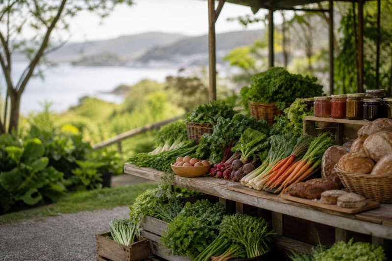 Local produce and country stalls in Wellington